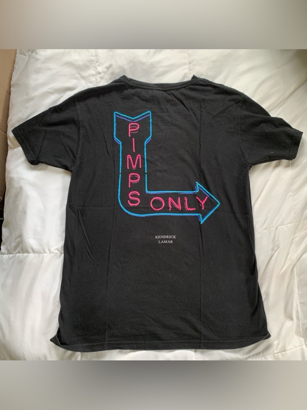 Black 'Pimps Only' Graphic Tee